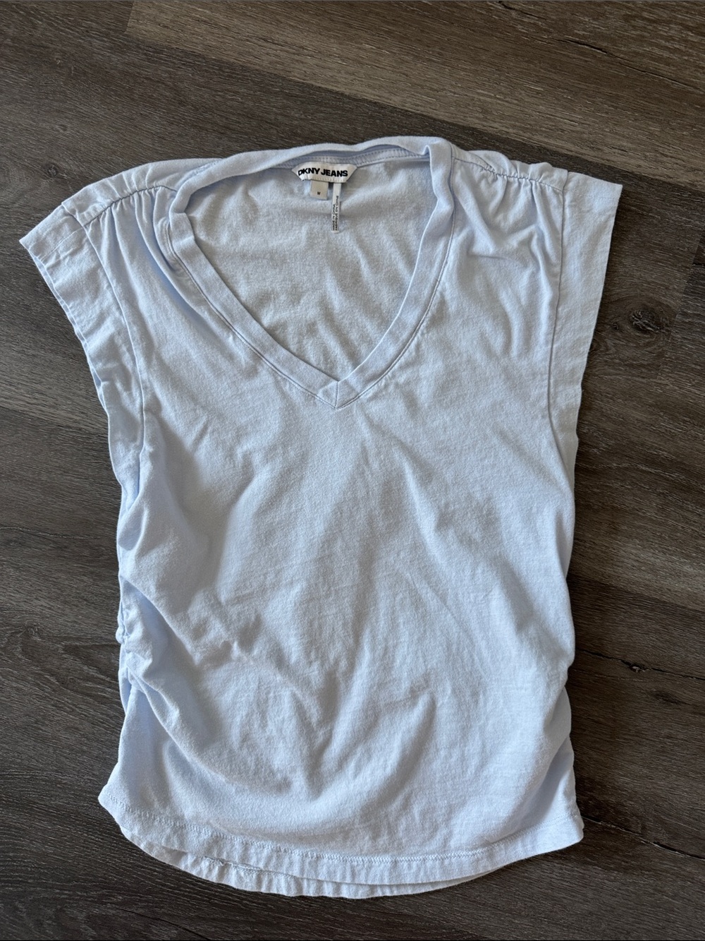 Dkny light blue V-Neck Tank Top